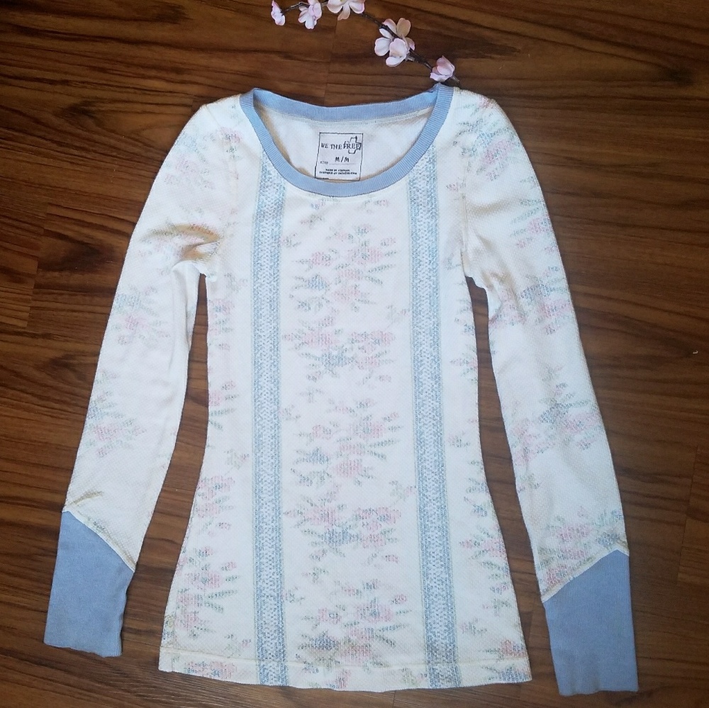 Free People Thermal Knit Shirt